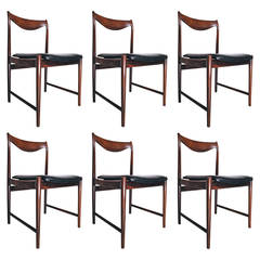 Six Rosewood Dining Chairs by Torbjorn Afdal