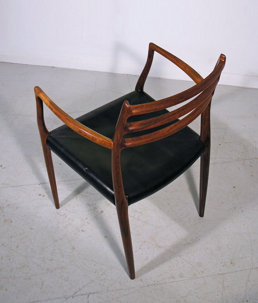 Late 20th Century Niels Moller #62 Rosewood Carver Chair For Sale