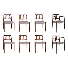 4 Niels Moller rosewood chairs - #83