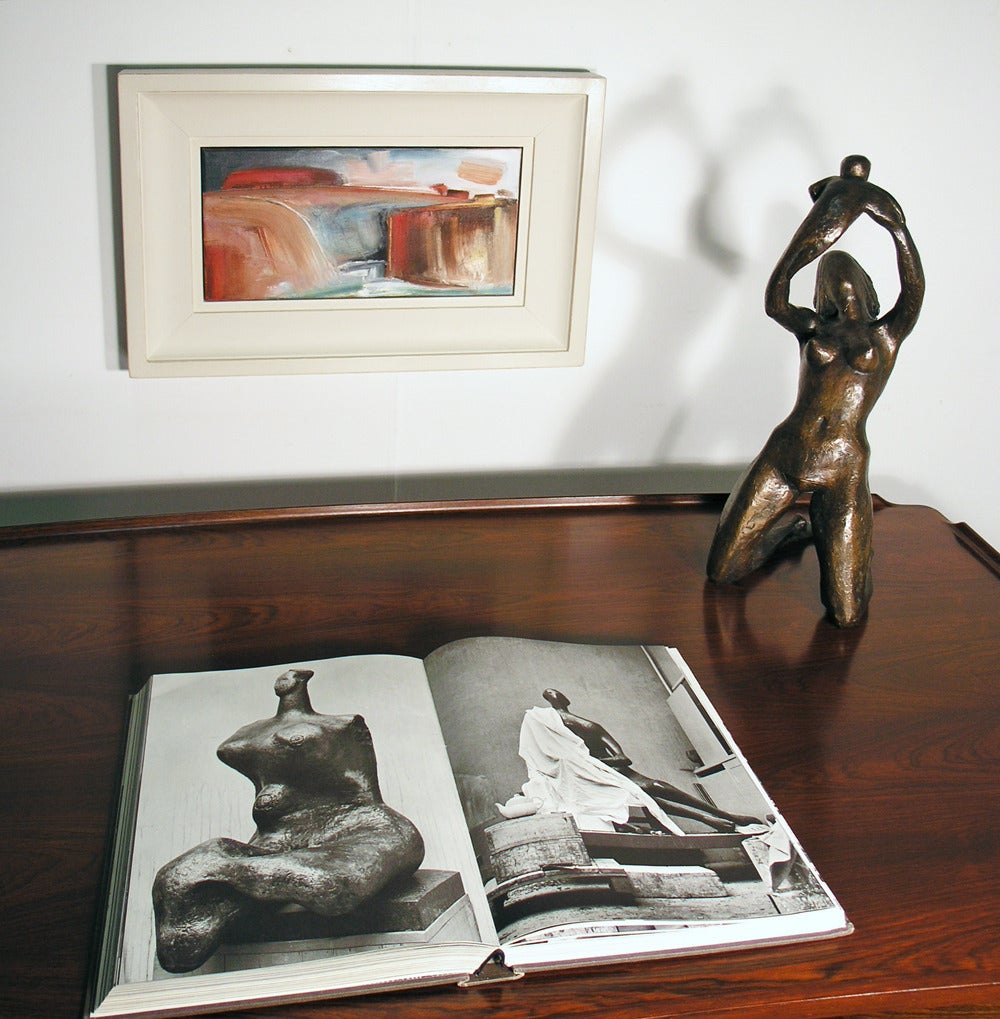 Laurence Broderick bronze sculpture 'Mother and Child' 1973 For Sale 1