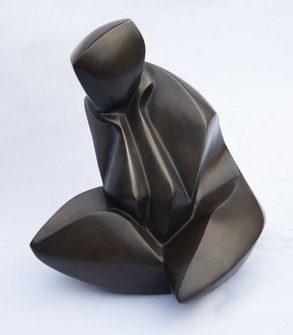 'Time to Think', bronze, edition 3 of 7 by Sally Grant, British, contemporary.
