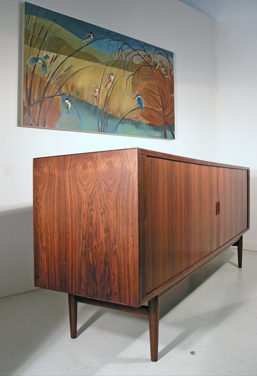 Mid-Century Modern Danish Rosewood Tambour Sideboard by Arne Vodder for Sibast For Sale
