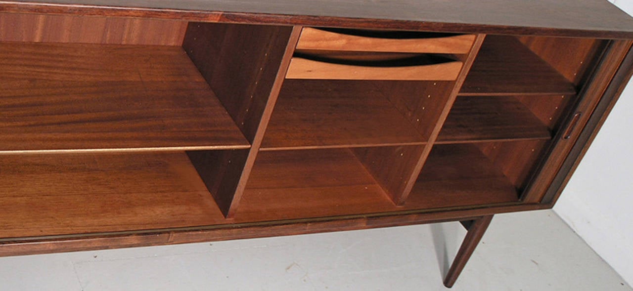 Danish Rosewood Tambour Sideboard by Arne Vodder for Sibast For Sale 1