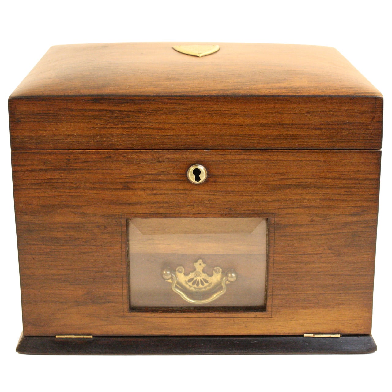 1920s Highly Figured Walnut Jewel Box, All Original For Sale