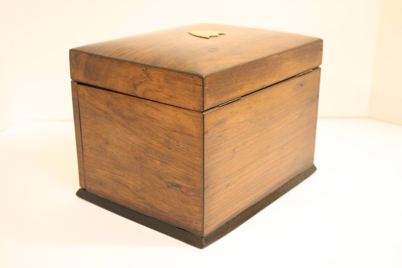 British 1920s Highly Figured Walnut Jewel Box, All Original For Sale