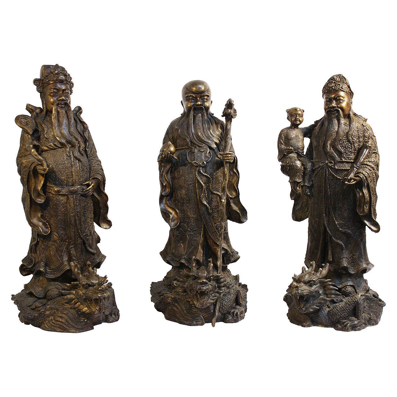 Three Immortal Bronzes Sculpture