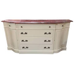 Vintage Stunning Sideboard with Rouge Marble Top
