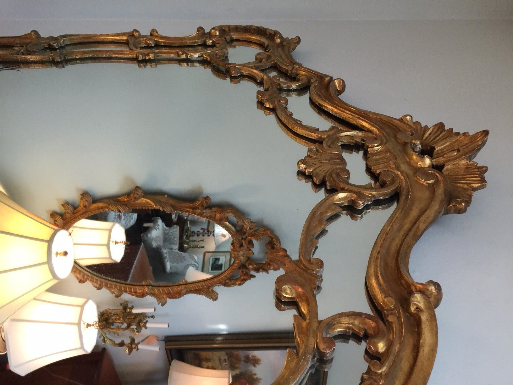 Regency Carved Wood Gilded Mirror