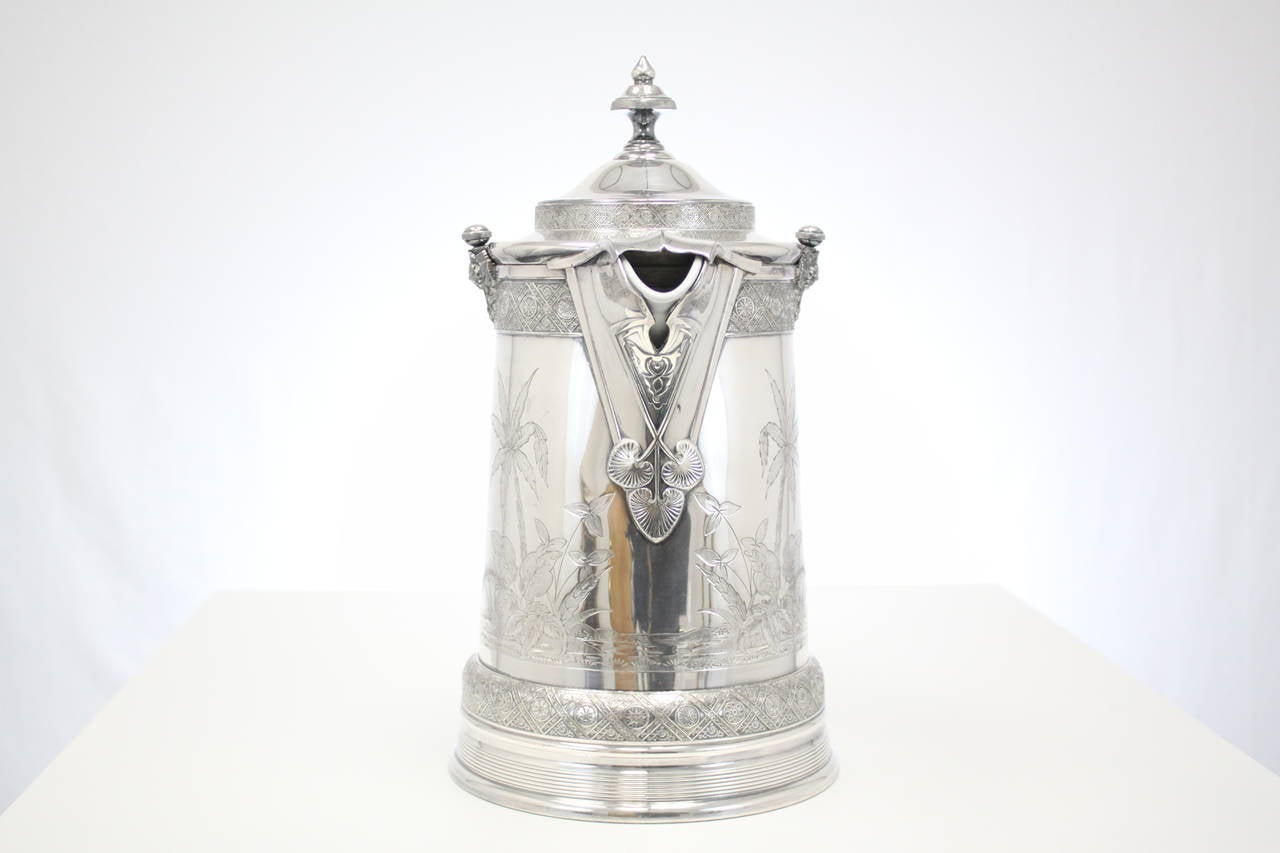 Aesthetic Movement 1878 Reed & Barton Aesthetic Period Silver Plate Tankard
