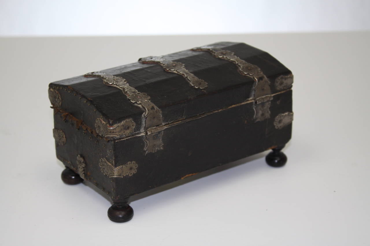George II Period 18th Century Leather Covered Box