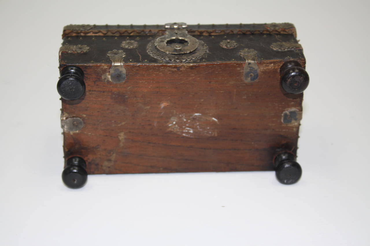 18th Century and Earlier Period 18th Century Leather Covered Box