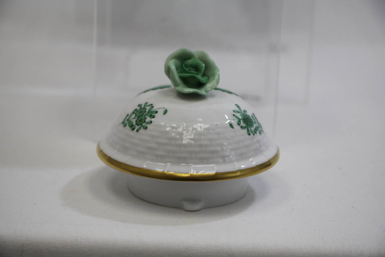 Herend Chinese Green Bouquet Lids