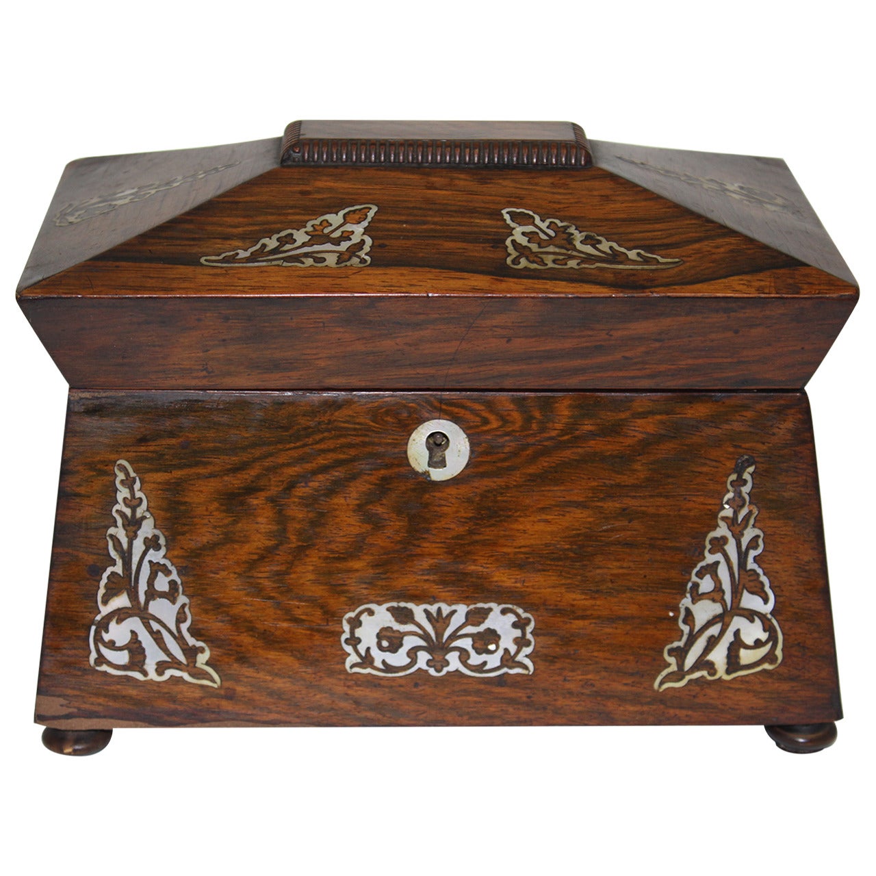 William IV Rosewood Tea Caddy For Sale