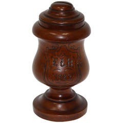1883 Belgium Mahogany Money Jar "Box"