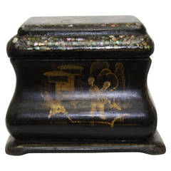 Asian Mother-of-Pearl Chinoiserie Tea Caddy