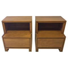 Vintage Pair of Russel Wright for Conant-Ball Ameican Modern Night Stands