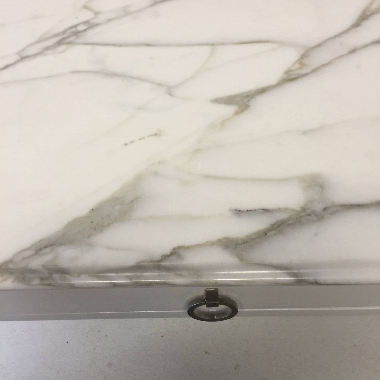 Drexel Lacquered Desk with Carrara Marble Top 1