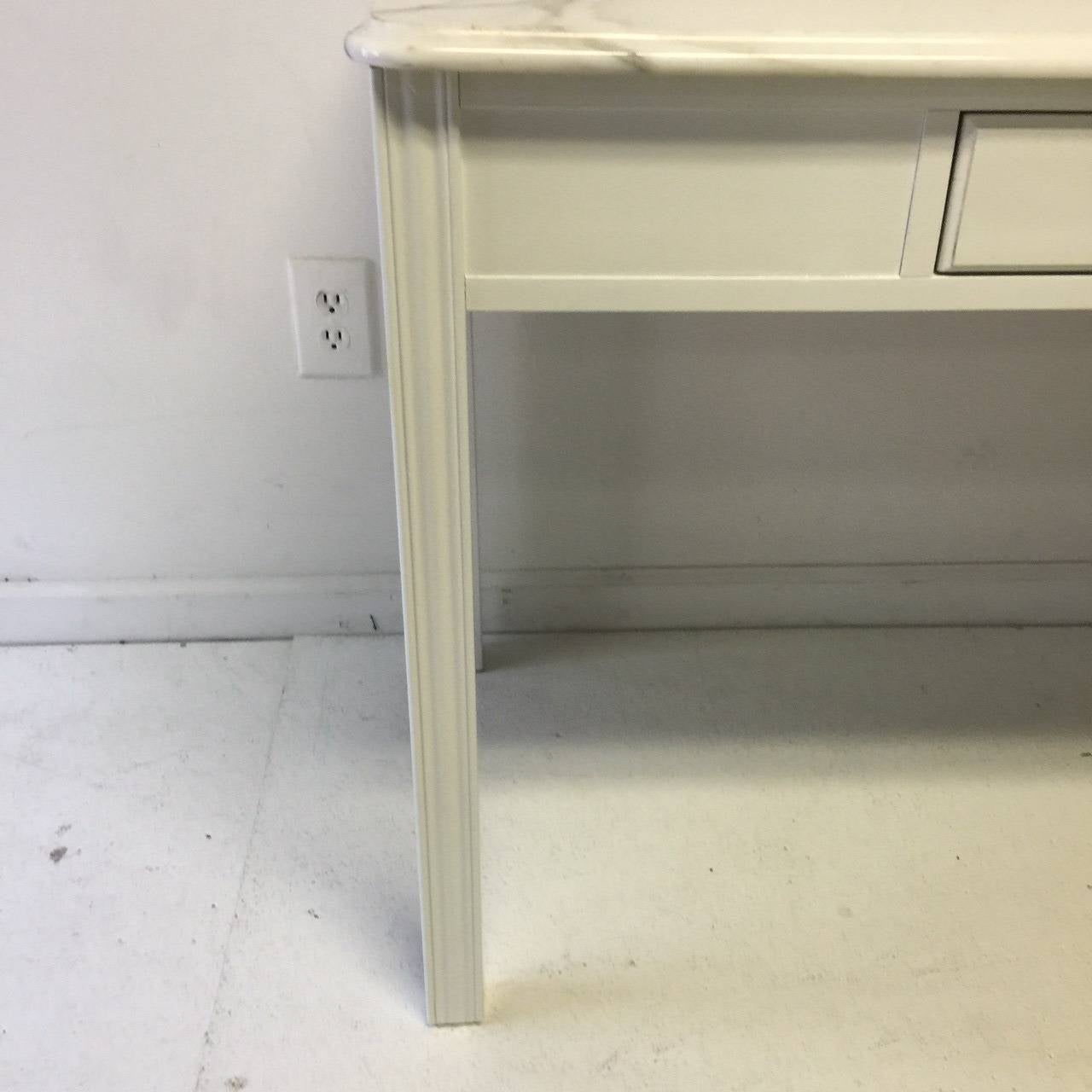 Late 20th Century Drexel Lacquered Desk with Carrara Marble Top