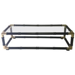 Lacquered MCM Faux Bamboo Coffee Table