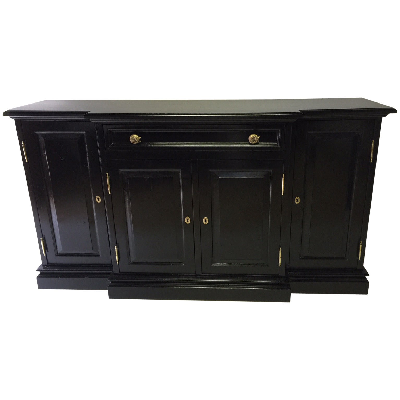Pine Black Lacquered Sideboard