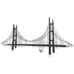 Golden Gate Bridge Wall Sculpture by Curtis Jere