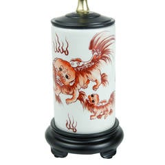 Chinese Porcelaine Dragon Vase Lamp