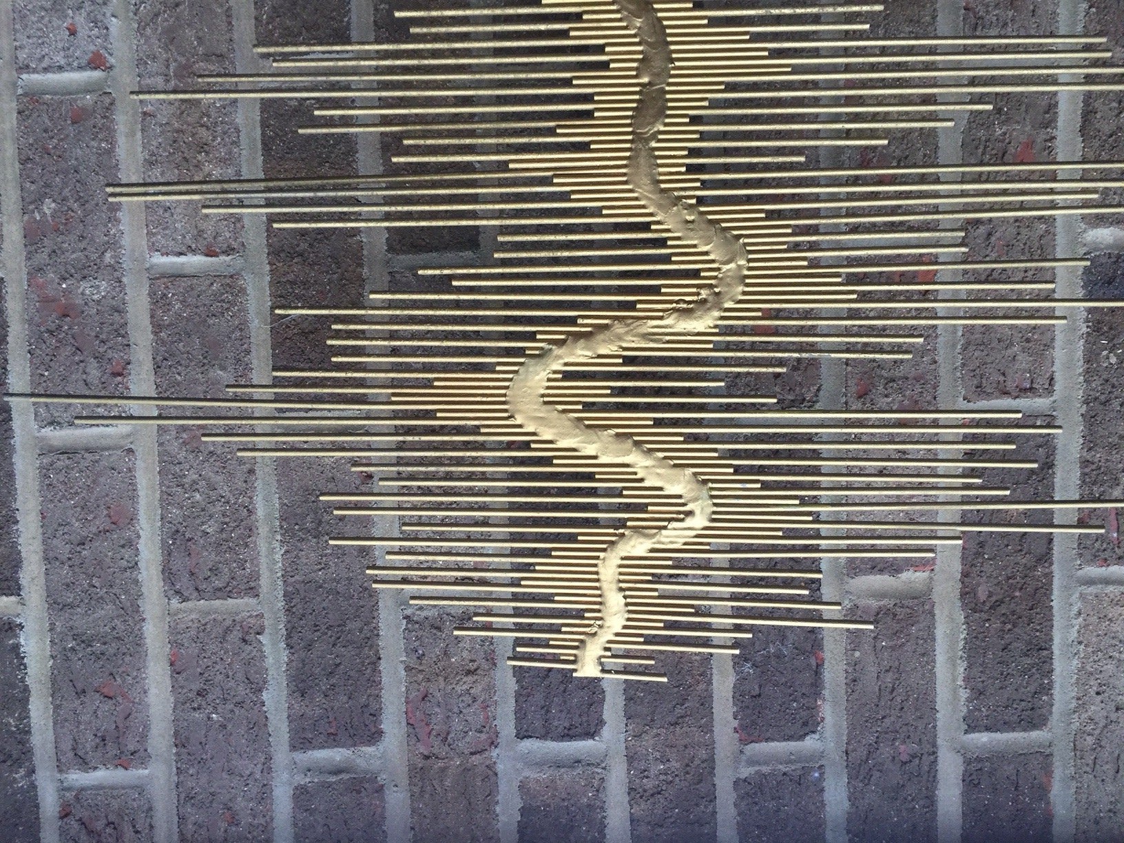 "Sound Waves" Metal Wall Sculpture at 1stdibs