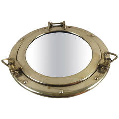 Brass Ship Porthole Mirror