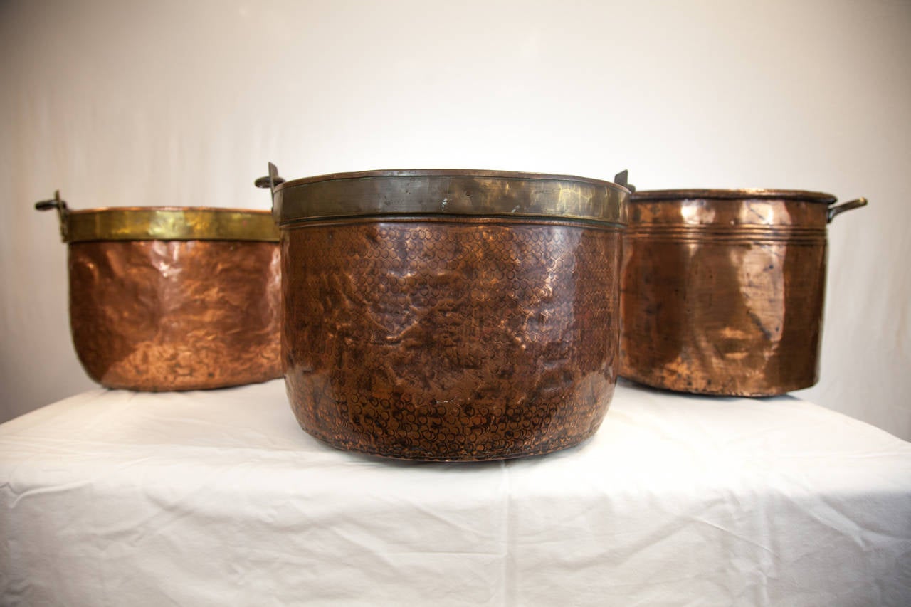 French Mid-19th Century Copper Pots