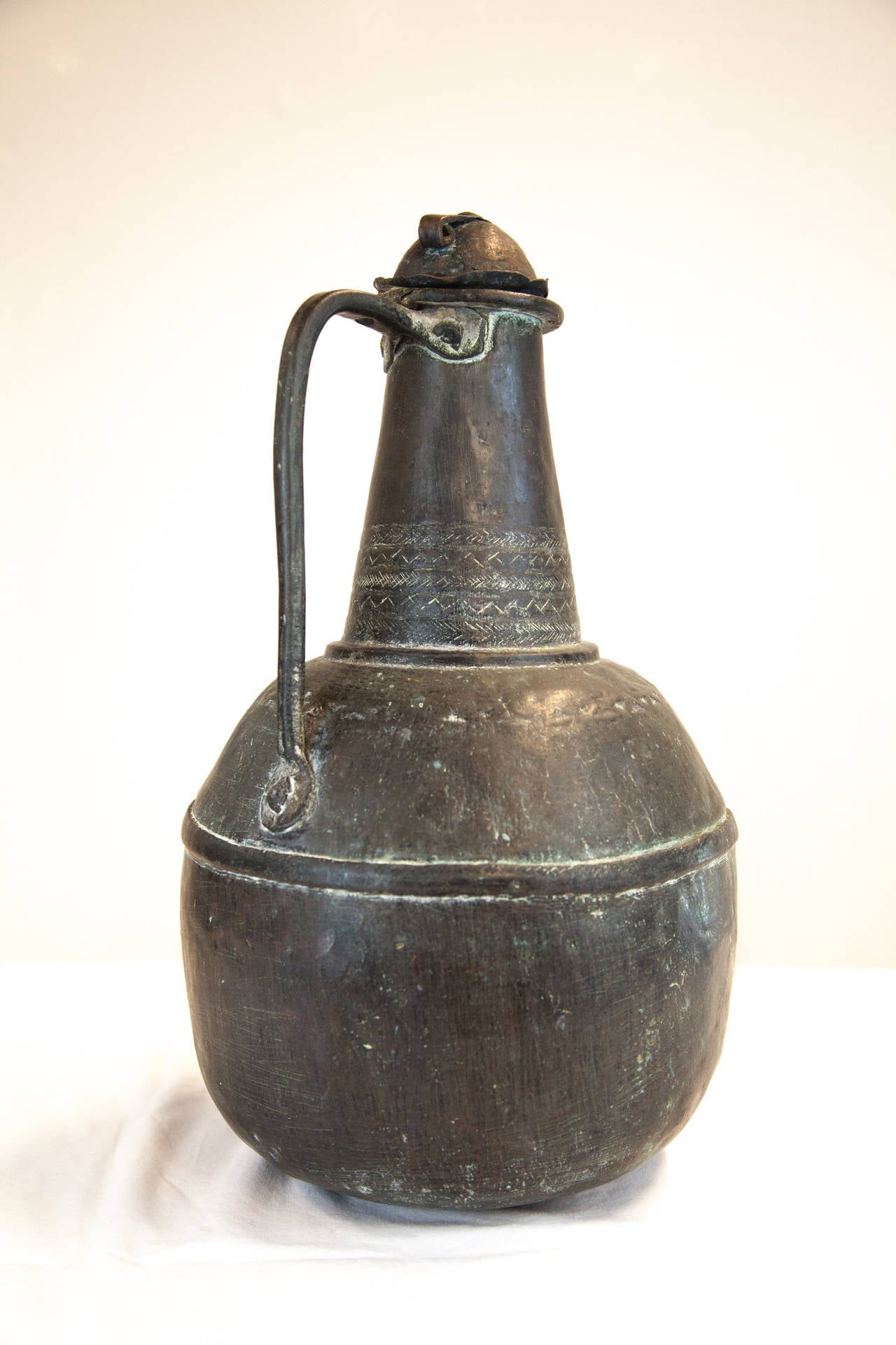 Late 19th century Moroccan Copper Water Jugs In Good Condition In Raleigh, NC