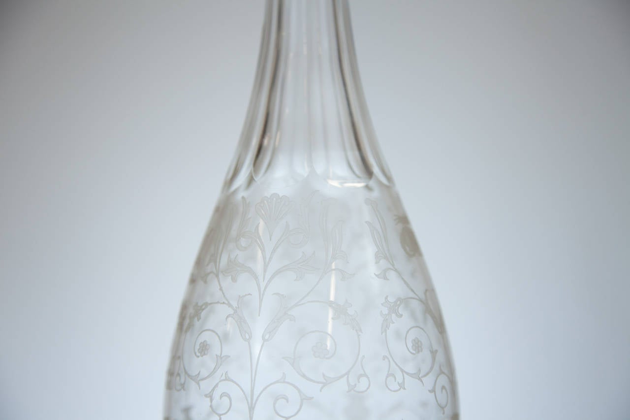 French Early 20th Century Baccarat Crystal Decanter For Sale