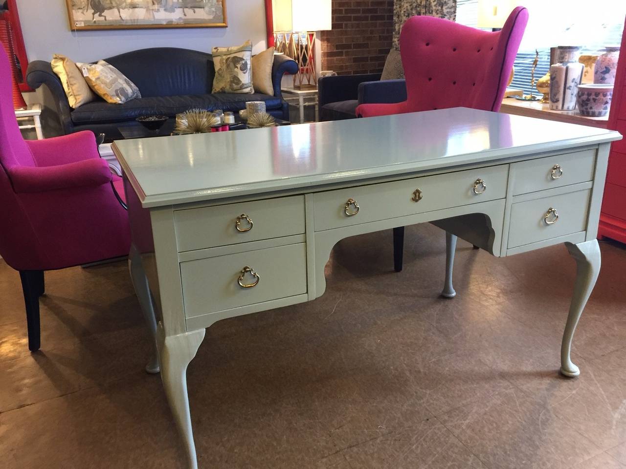 Late 20th Century French Style Vintage Lacquered Desk