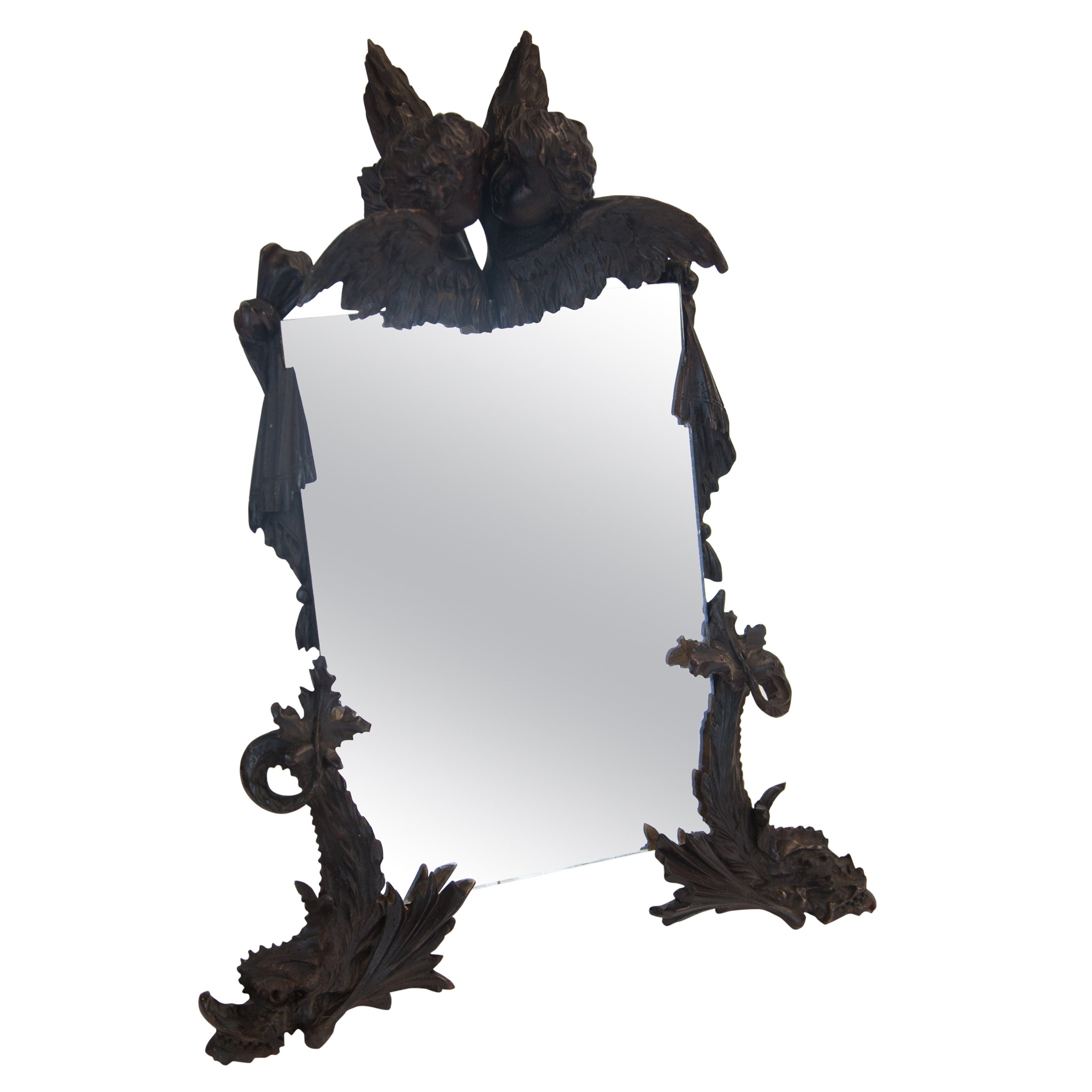 Mid-19th Century Napoleon III Cherub Mirror For Sale