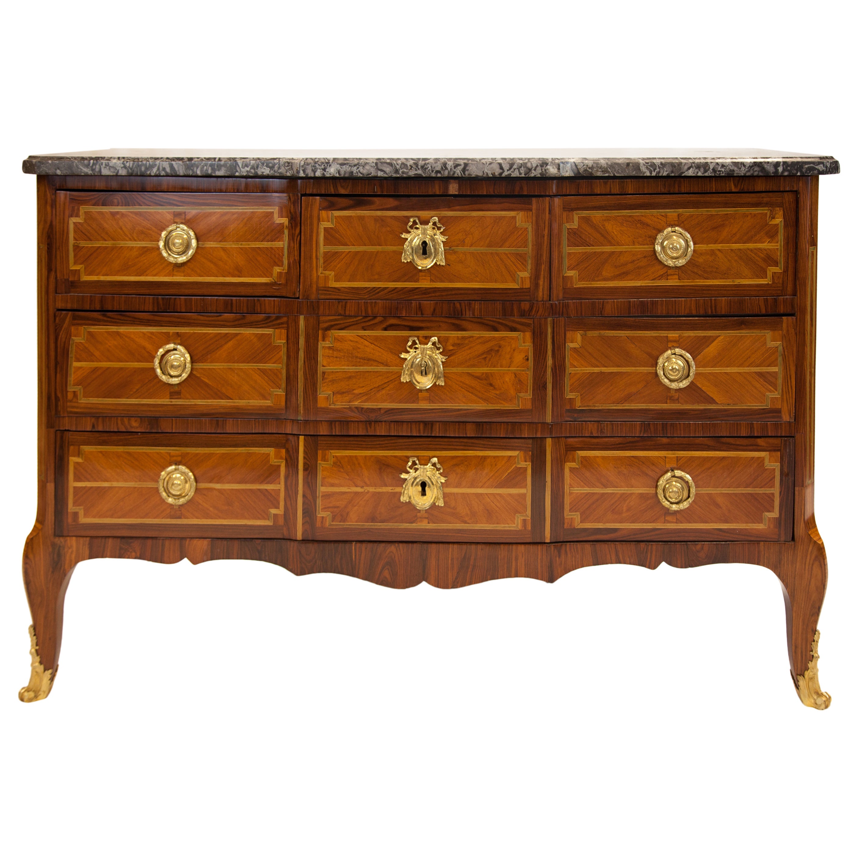 Late 18th Century Louis XVI Mahogany Commode from Paris For Sale