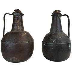 Antique Late 19th century Moroccan Copper Water Jugs