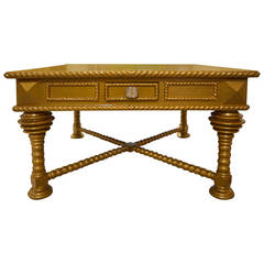 Coppery/Gold Lacquered Coffee Table