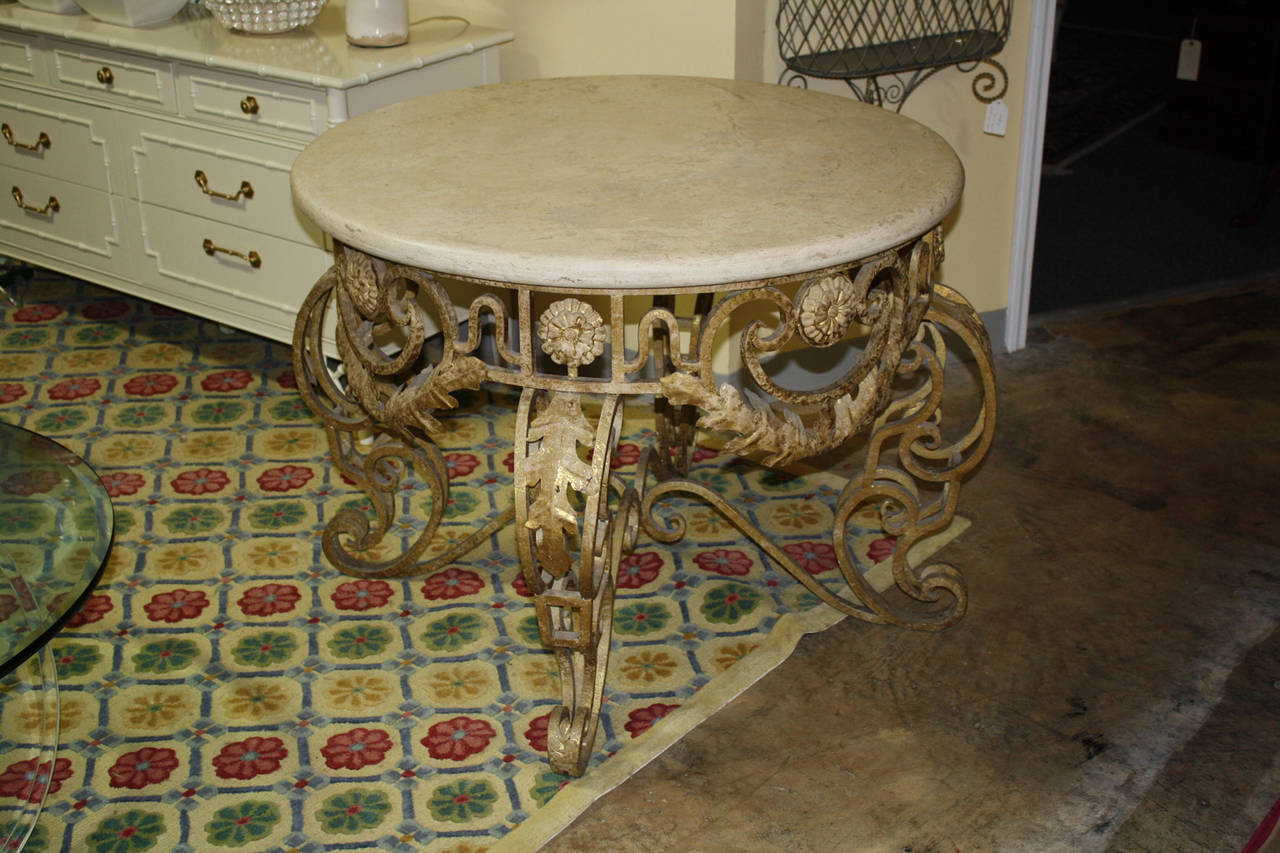 Gilded Limestone-Top Table 4