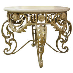 Gilded Limestone-Top Table