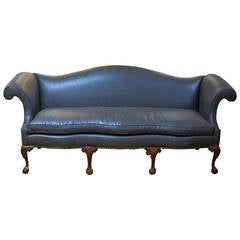 Exceptional Vintage Chippendale Sofa, Refurbished Exceptional Vintage Chippendale Sofa, Refurbished