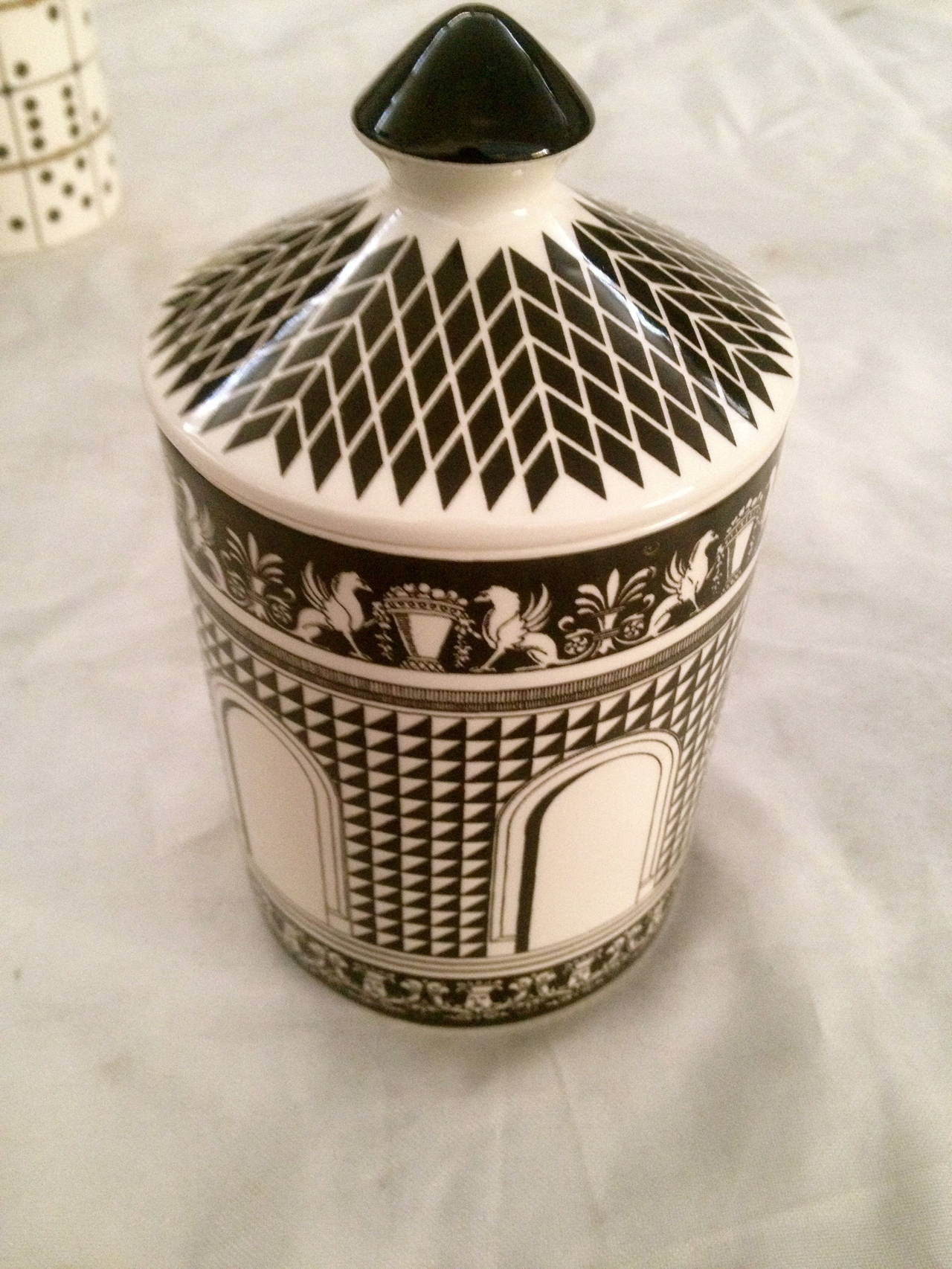 italian Jar with cap Fornasetti