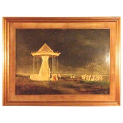 Extremely Rare Oil Paintings Art Amen, 1969 by Antonio Menegazzo
