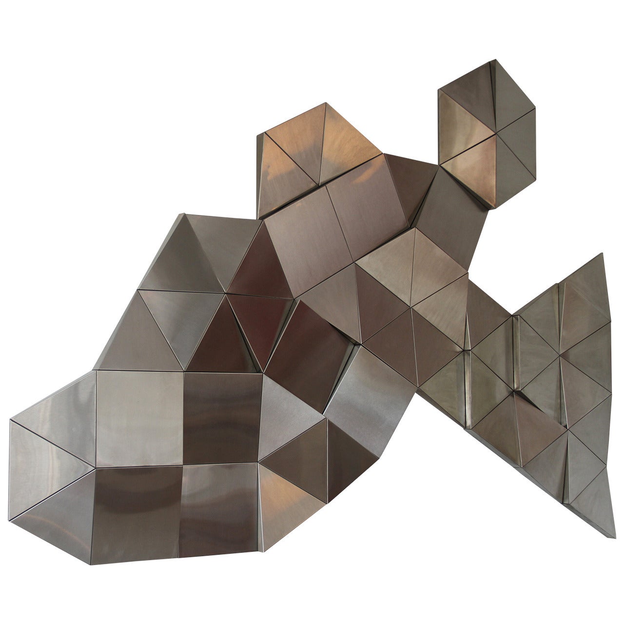 1970 Stainless Steel Modular Wall Sculpture For Sale