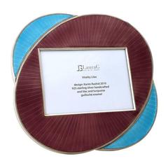 LUXURY enamelled silver picture frame “Vitality lilac “ Laura G Art with Heart 3