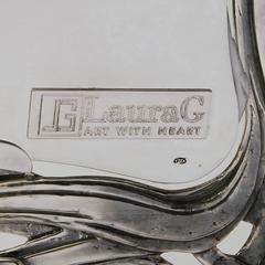 Italian Photo Frame Art Nouveau Handcrafted  Silver , Kindness