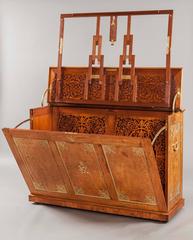 English 19th Century Satinwood and Ormolu Folio Cabinet with Expandable Easel