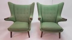 Hans J. Wegner Pair of Papa Bear Chairs in Teak