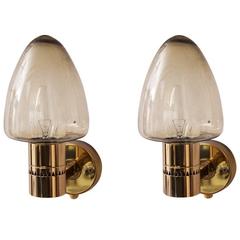 Pair of 1960s Wall Sconces by Hans-Agne Jakobsson for Markaryd, Sweden