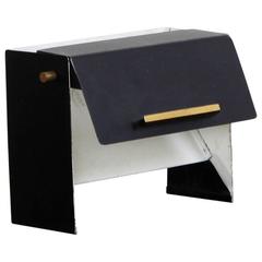 Italian Table Lamp in Black and White Metal in the Manner of Stilnovo, 1950s 6