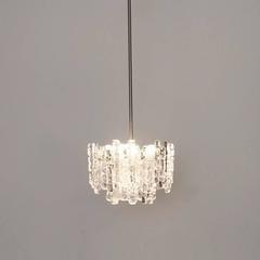 Kalmar Austria Icicle Ice Glass Viennese Chandelier from the 1960s