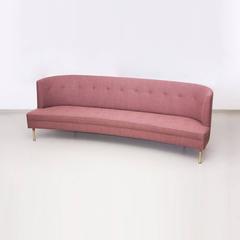 Curved Sofa by Kipp Stewart for Directional in Kvadrat Fabric